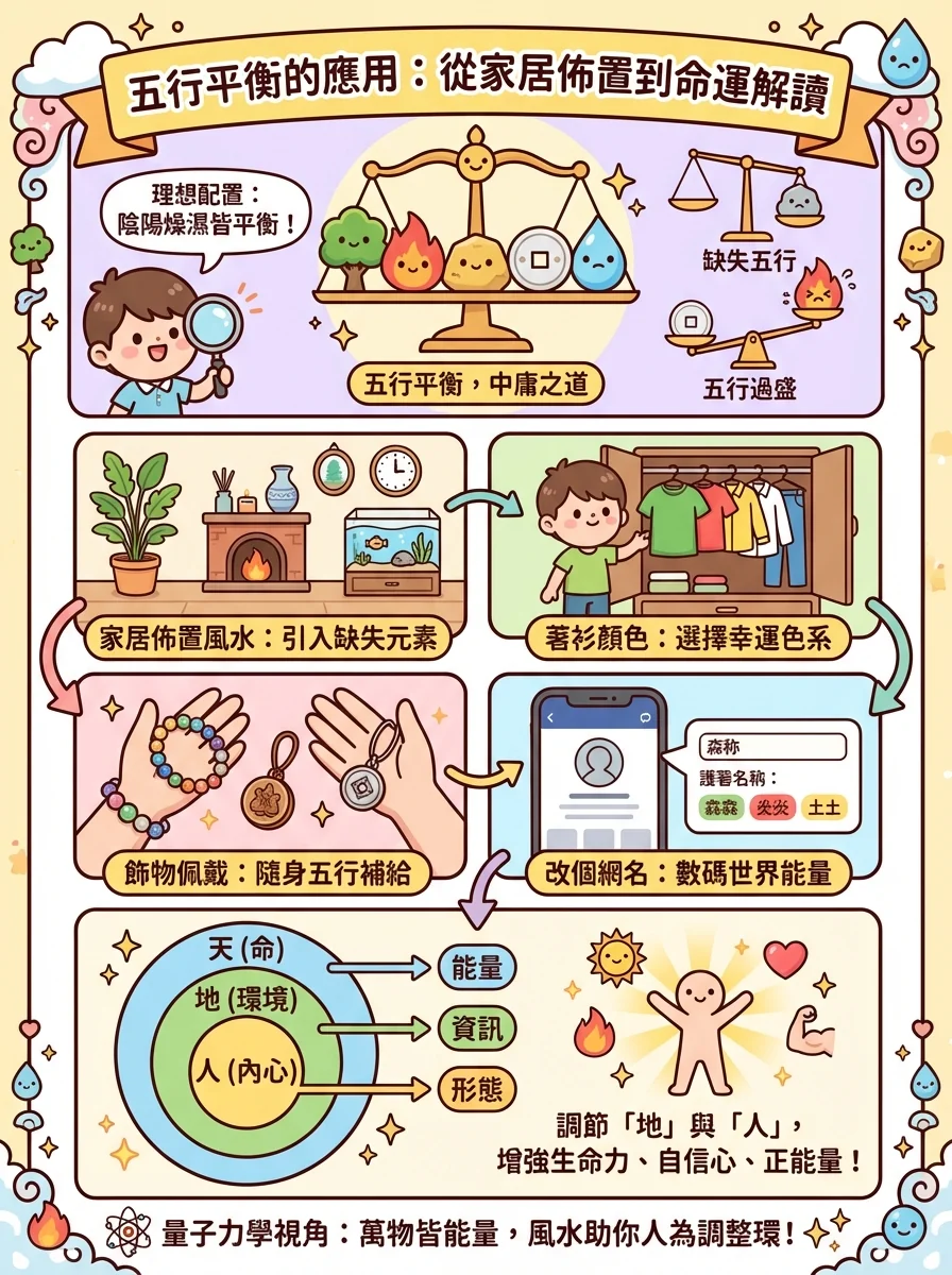 五行平衡的應用：從家居佈置到命運解讀