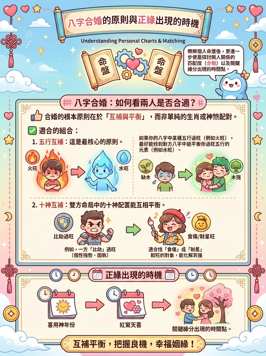 八字合婚的原則與正緣出現的時機