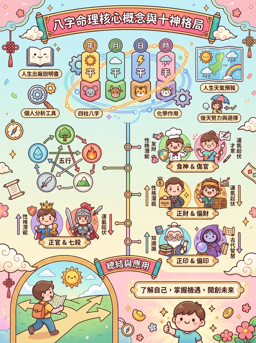 八字命理核心概念與十神格局