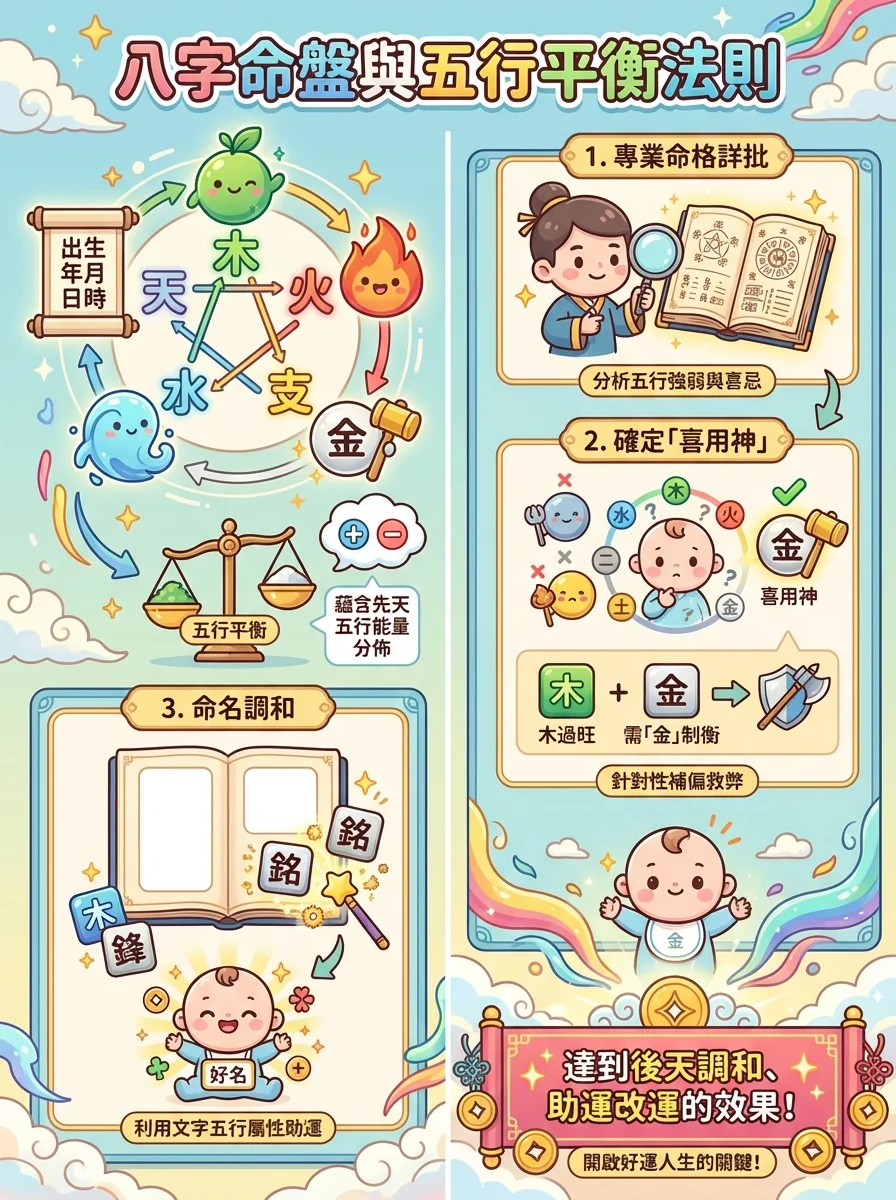 八字命盤與五行平衡法則