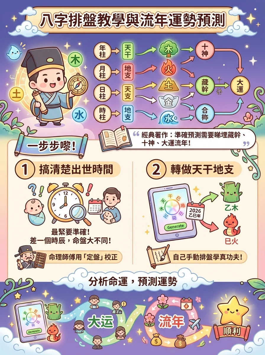 八字排盤教學與流年運勢預測
