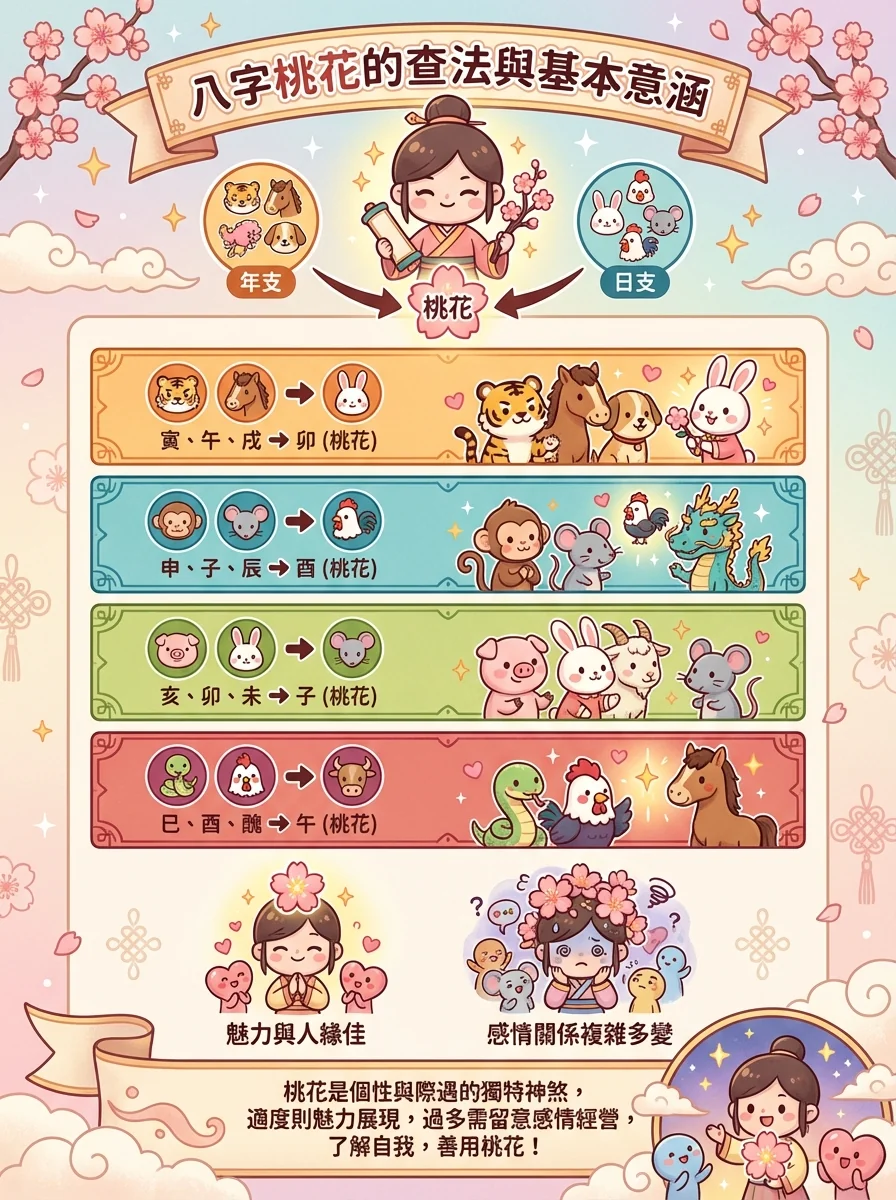 八字桃花的查法與基本意涵