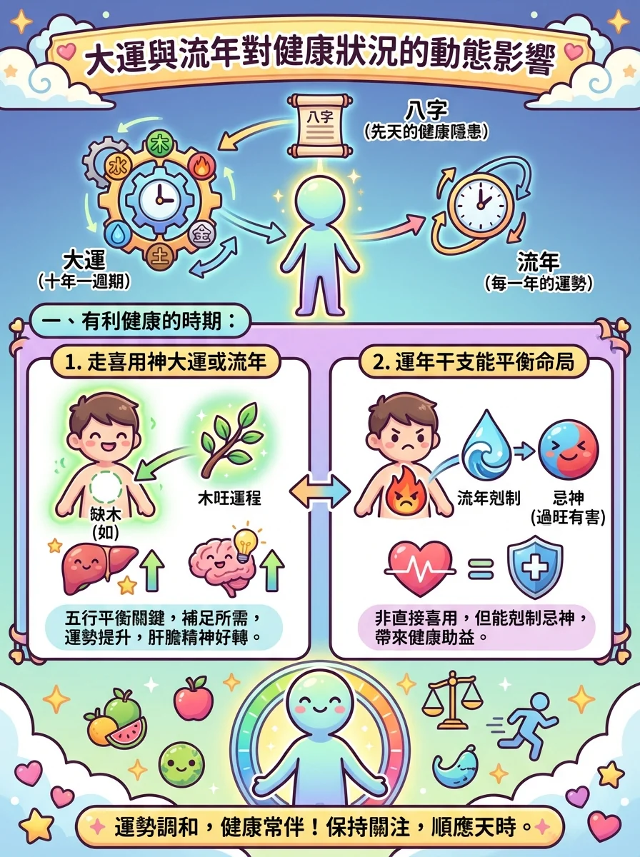 大運與流年對健康狀況的動態影響