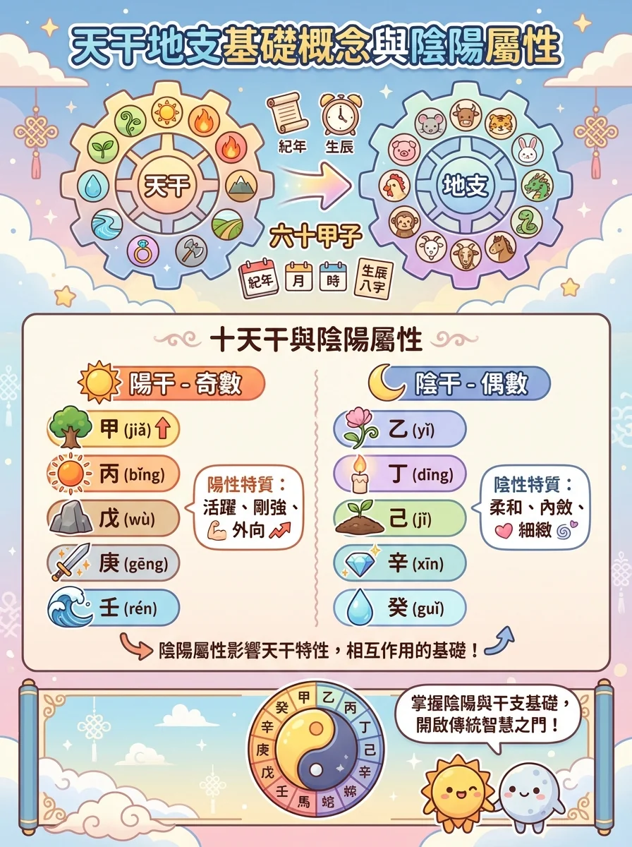 天干地支基礎概念與陰陽屬性