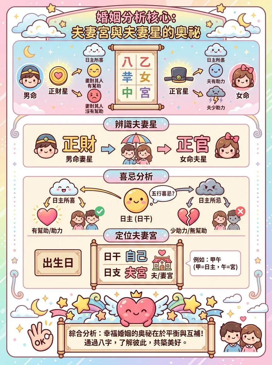婚姻分析核心：夫妻宮與夫妻星的奧祕
