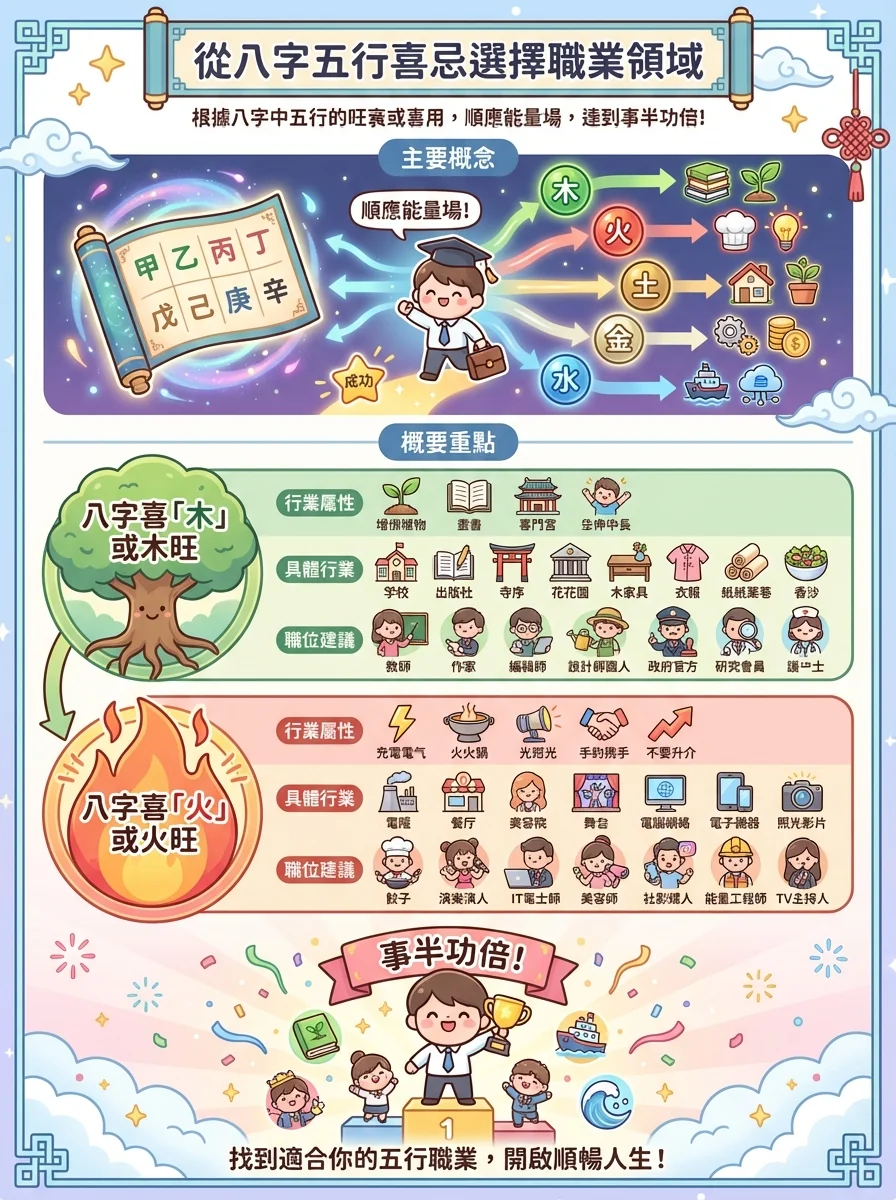 從八字五行喜忌選擇職業領域
