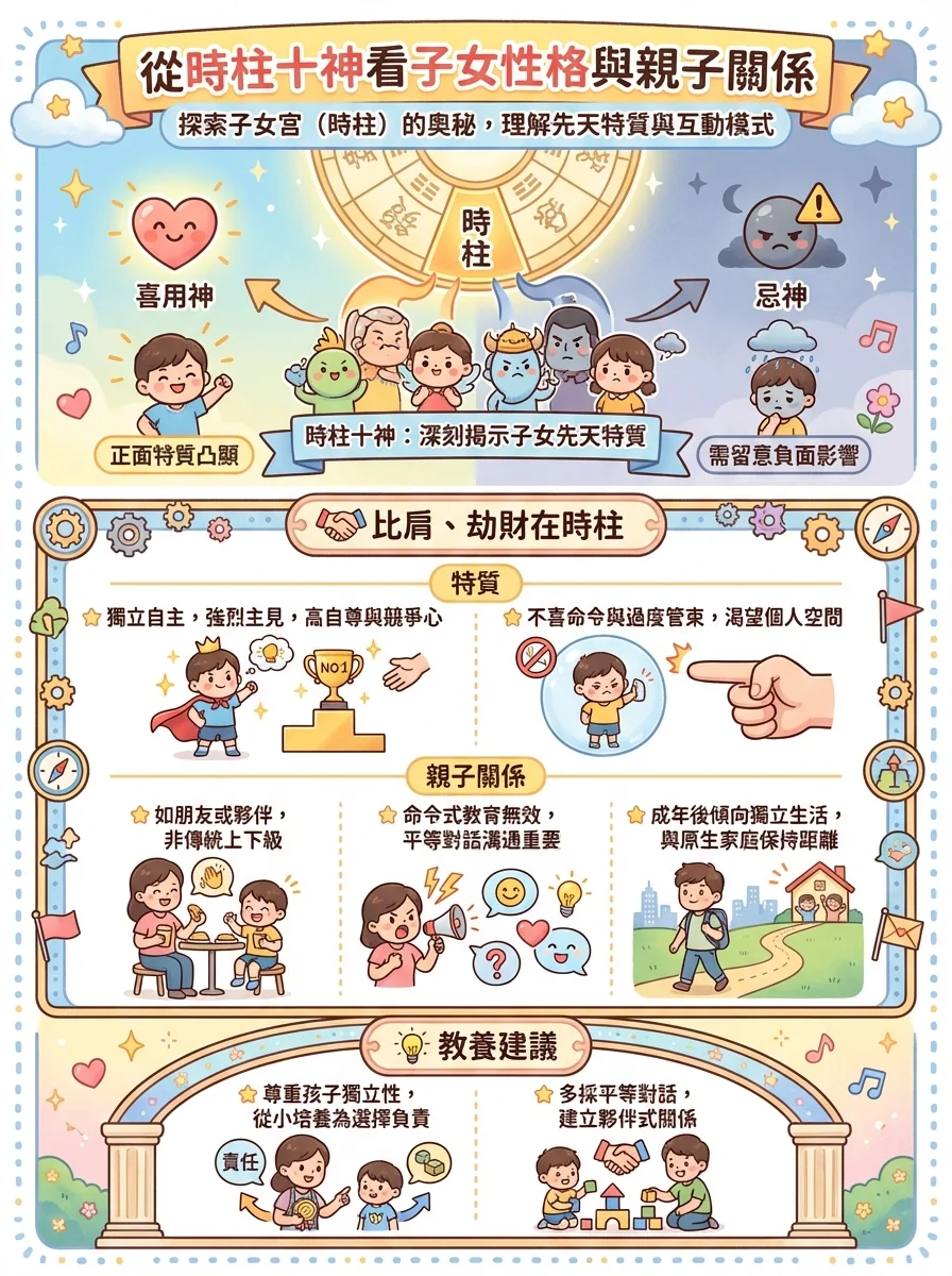 從時柱十神看子女性格與親子關係