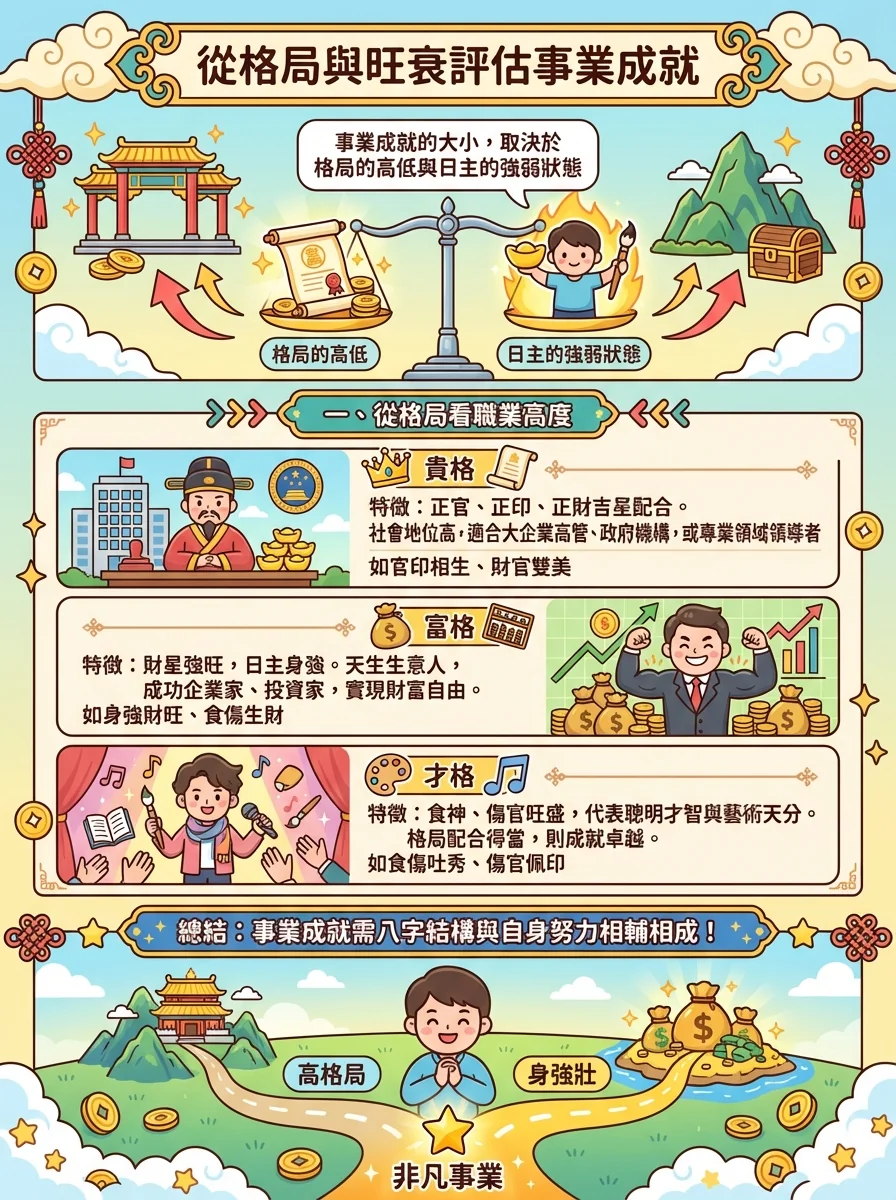 從格局與旺衰評估事業成就