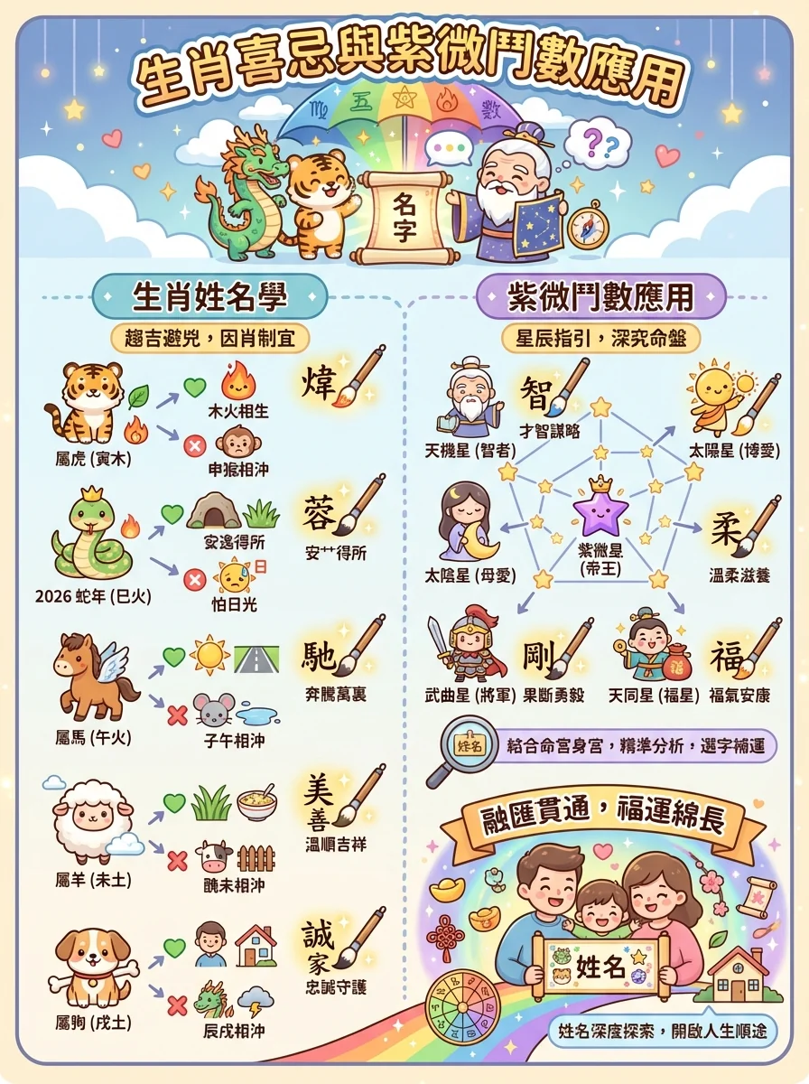 生肖喜忌與紫微鬥數應用